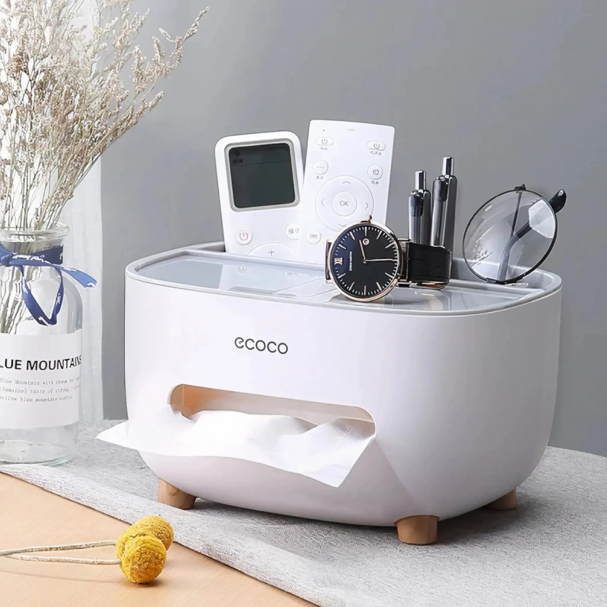 Multifunctional Desktop Organizer with Tissue Holder | BuyMarkaz