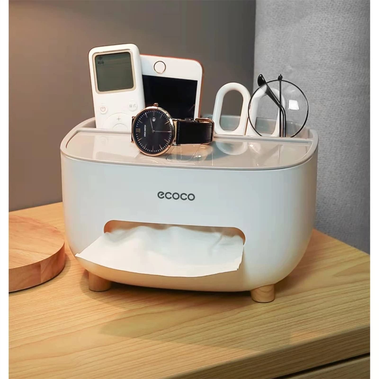 Multifunctional Desktop Organizer with Tissue Holder | BuyMarkaz