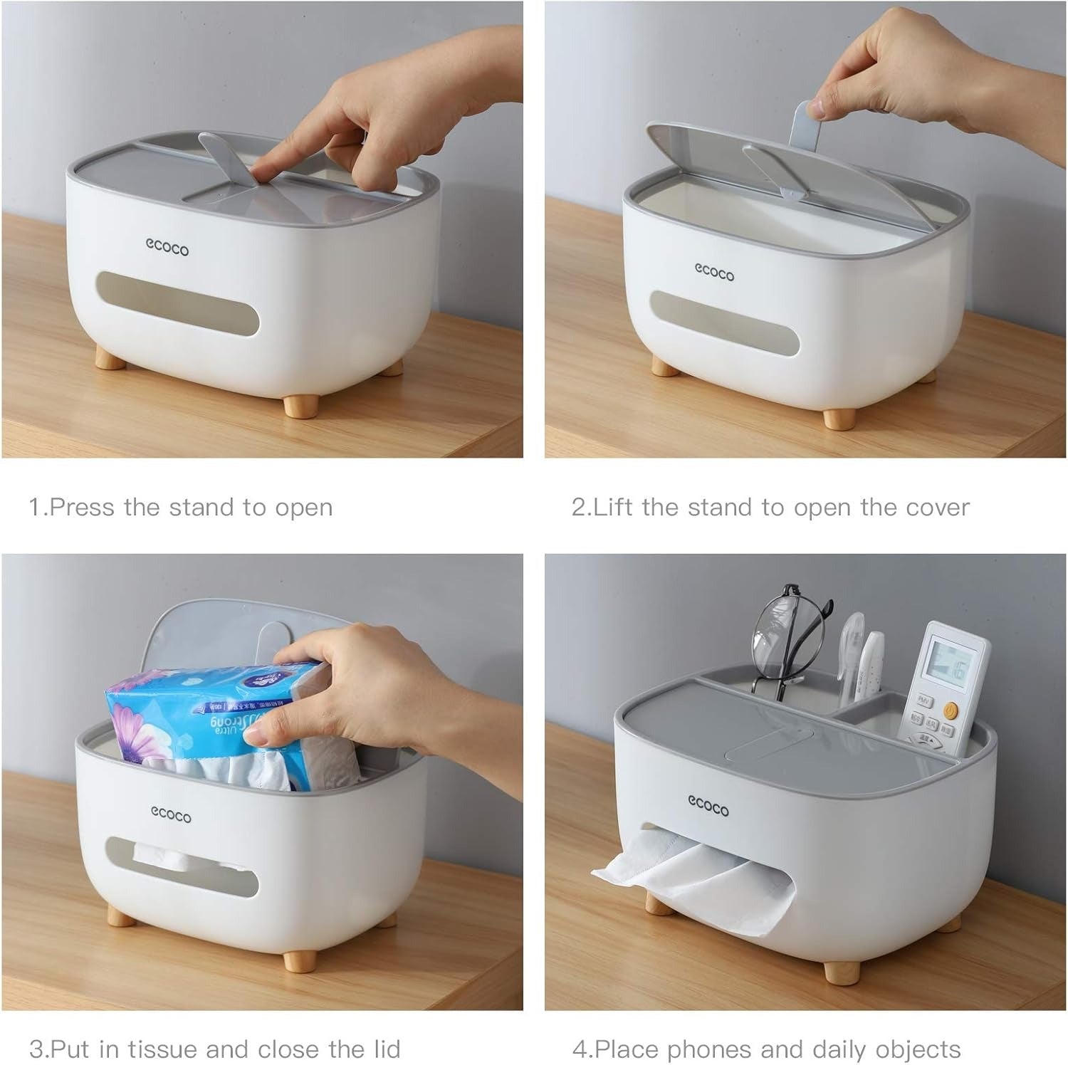 Multifunctional Desktop Organizer with Tissue Holder | BuyMarkaz
