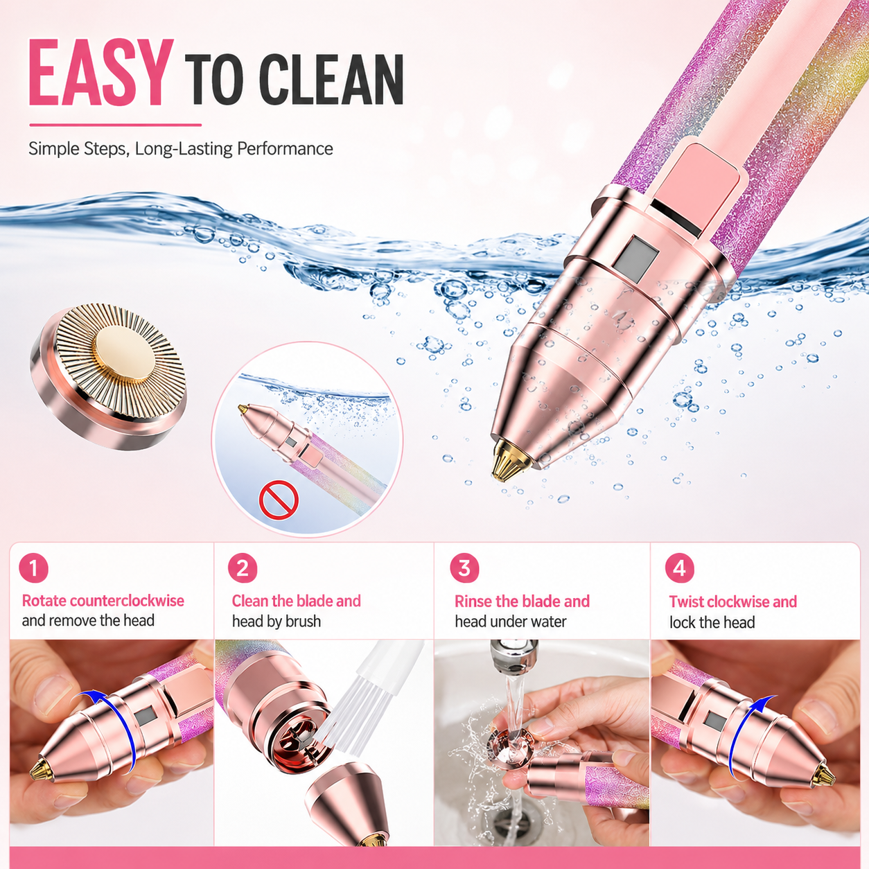Blawless 2-in-1 USB Rechargeable Eyebrow Trimmer & Shaver