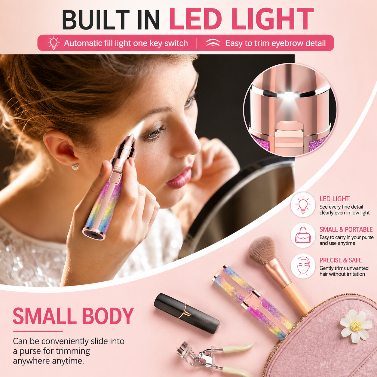 Blawless 2-in-1 USB Rechargeable Eyebrow Trimmer & Shaver