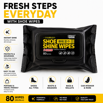 Shoe Wipes | 80 Pcs Instant Cleaner